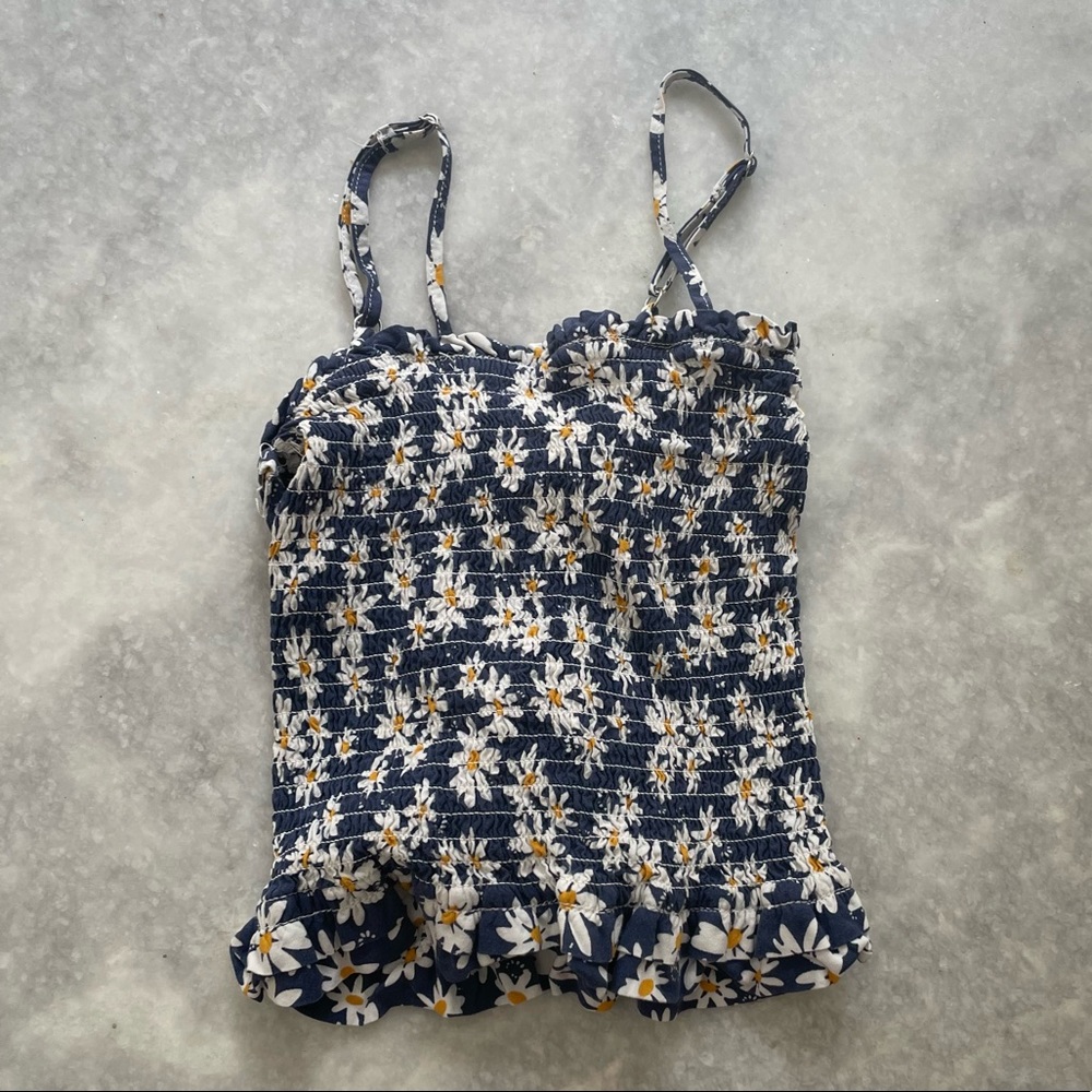 Vintage Havana smocked floral tank